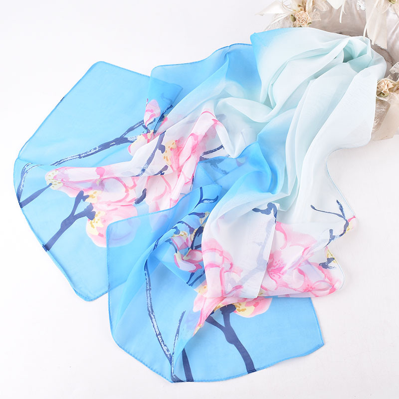 Fashionable thin shiffon breathable scarf