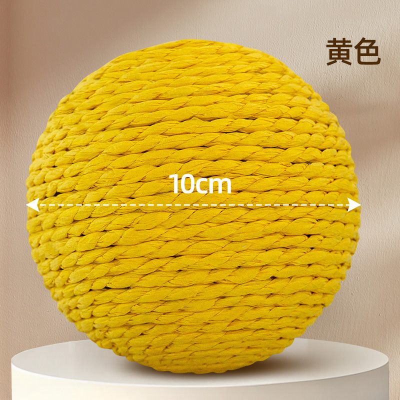 Juguete para gatos 10cm cuerda de papel de tamaño ampliado garra afilada bola de cáñamo gato auto-hola juguete interactivo para aliviar el aburrimiento suministros para mascotas
