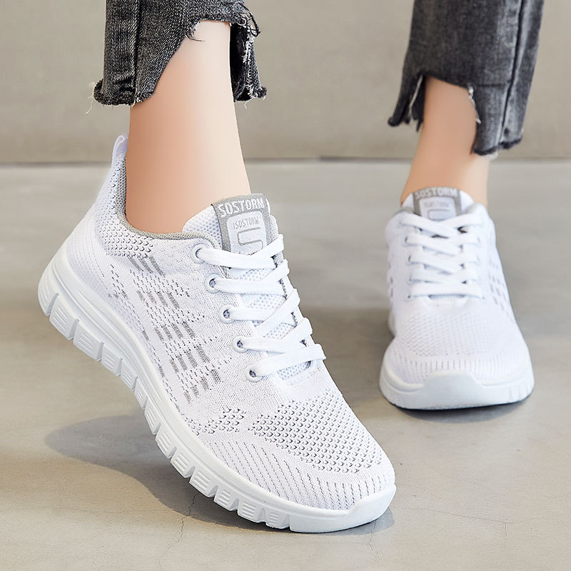Zapatos de mujer 2024 primavera nuevos zapatos de mujer de comercio exterior transfronterizo Venta caliente zapatos casuales Zapatos Zapatillas de deporte de fondo suave mujeres