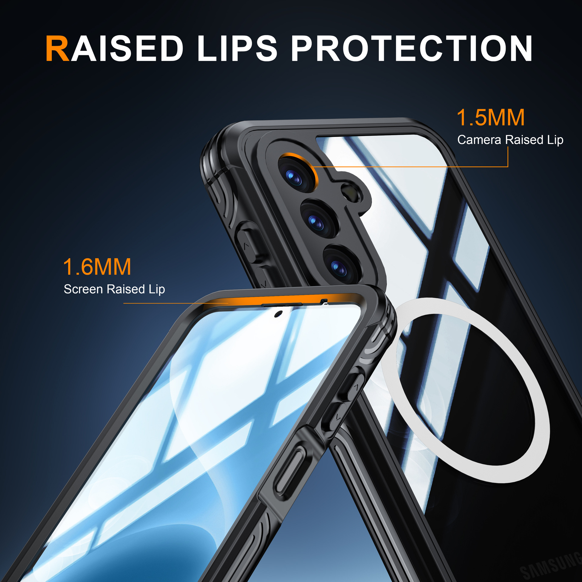 Funda de vidrio antichoque con protector de pantalla samsung a17_voghion.com