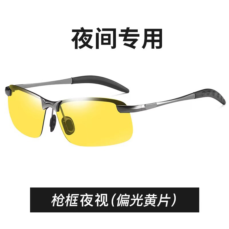 Classic style--black frame yellow film--no polarization