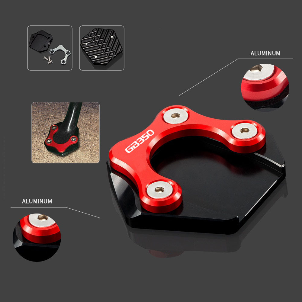 适用本田GB350/GB350S 摩托车改装脚撑加大座侧边撑防滑脚垫 配件