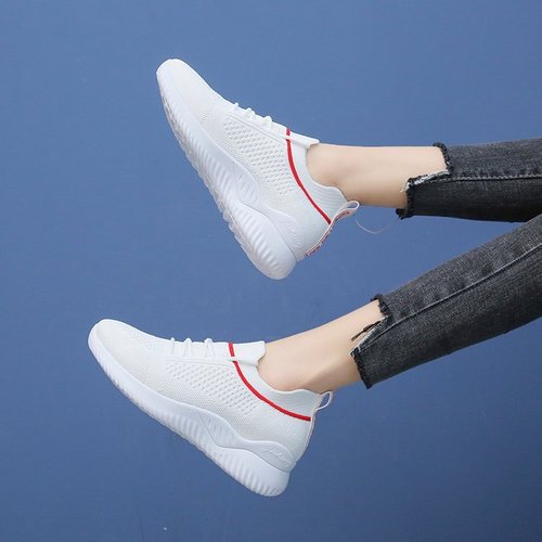 Women's shoes  sports running shoes internet celebrity comfortable casual shoes manufacturer foreign trade breathable fly woven mesh women's shoes