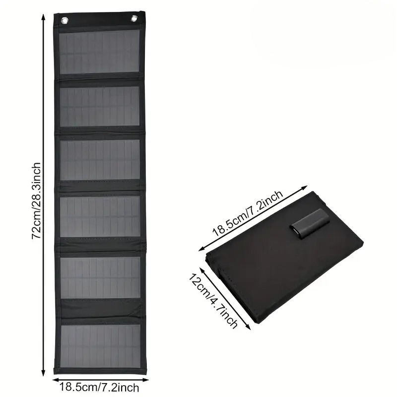Portable 6-Foldableing Folding Solar Charging Panel Ip65 Level Waterproof Performance, Type-C and USB Dual Output
