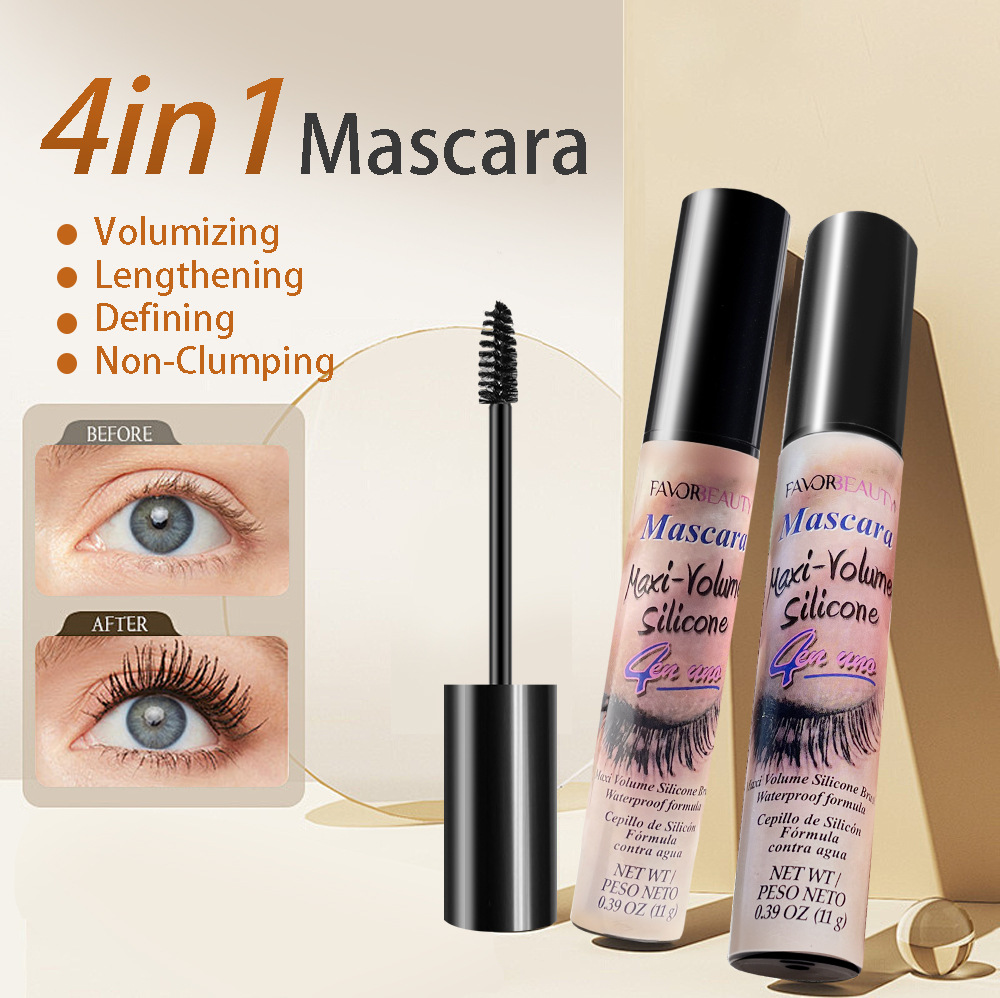 Mascara impermeable ligera rizada estereoscópica base no aglomerada transfronteriza Amazon maquillaje venta caliente