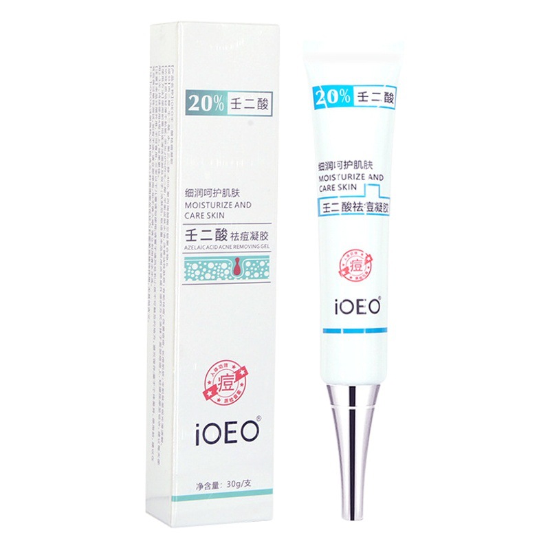IOEO ácido azelaico gel antiacné 20% crema antiacné puntos negros marca de acné crema para el acné entrega al por mayor del fabricante
