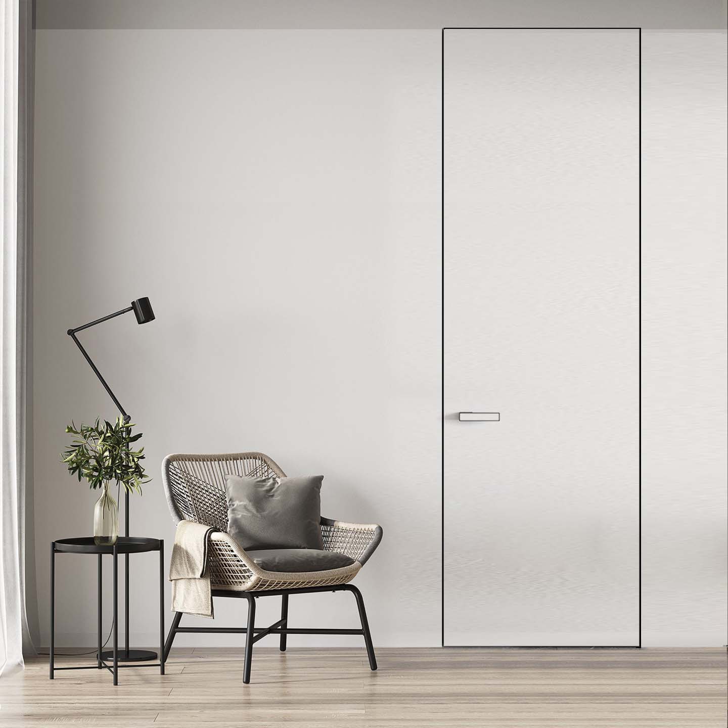 无框门隐形门暗门极窄边框室内生态铝蜂窝木门涂料门极简卧室房门