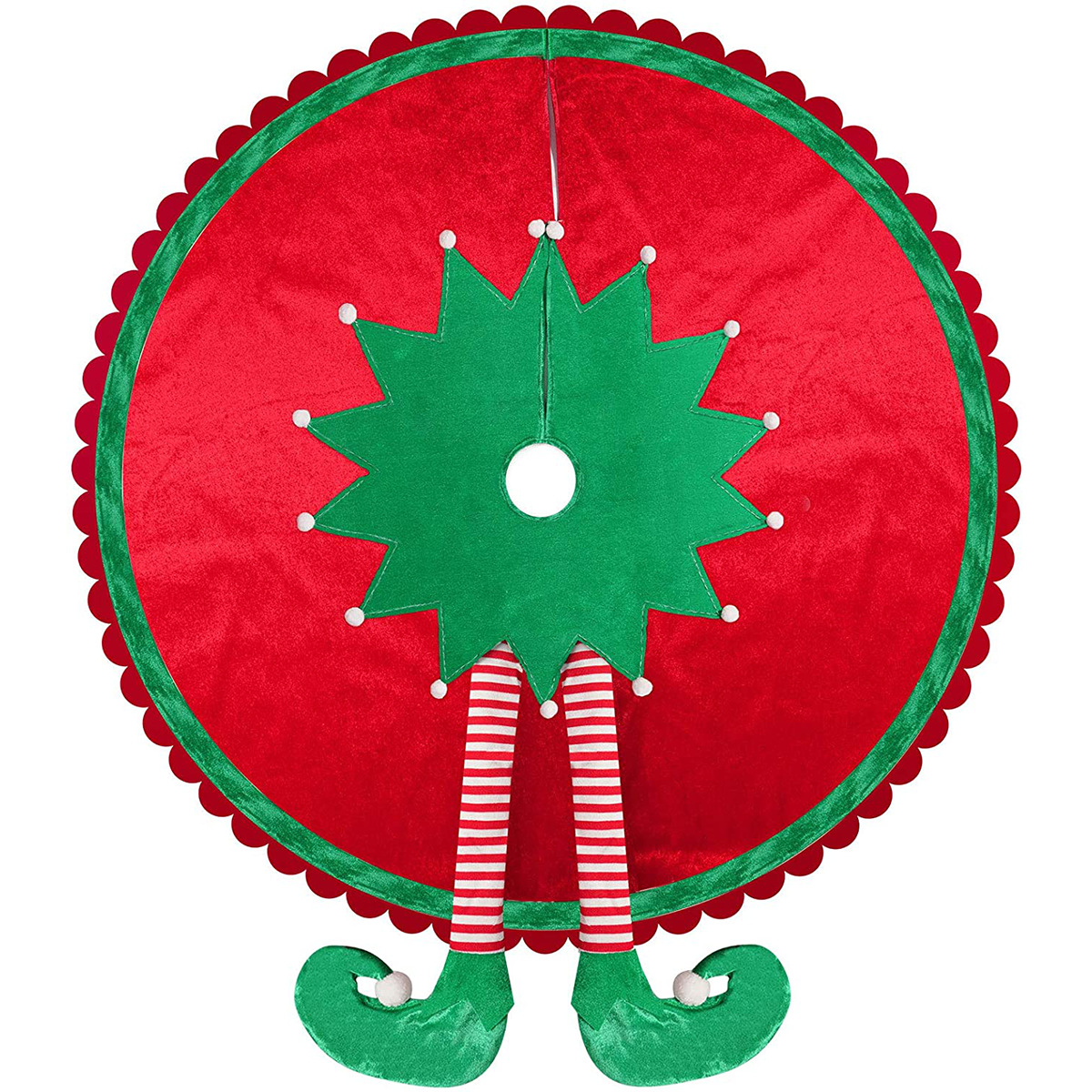 Red Elf Leg Tree Skirt 5