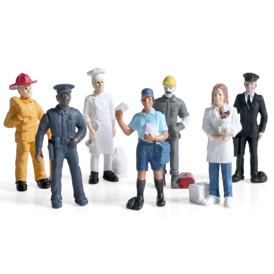 Realistic set, doll, minifigure, police
