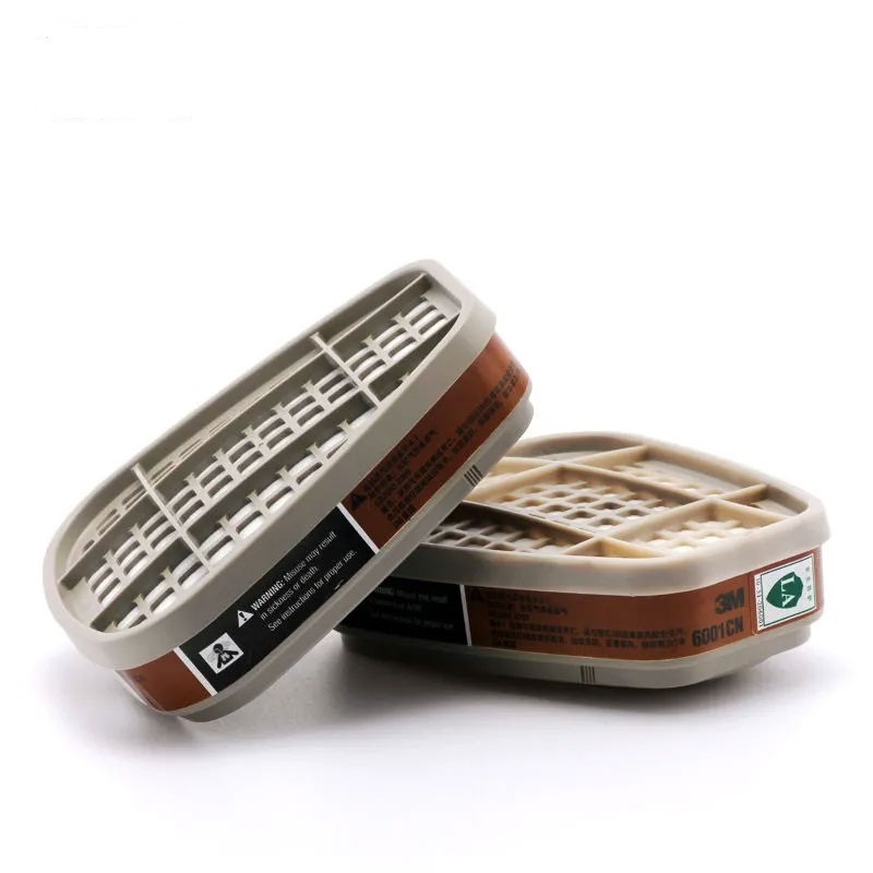 Cartucho de filtro 3M6001CN para gases orgánicos, vapor de benceno, propanona, disulfuro de carbono, éter, cartucho de filtro para máscara