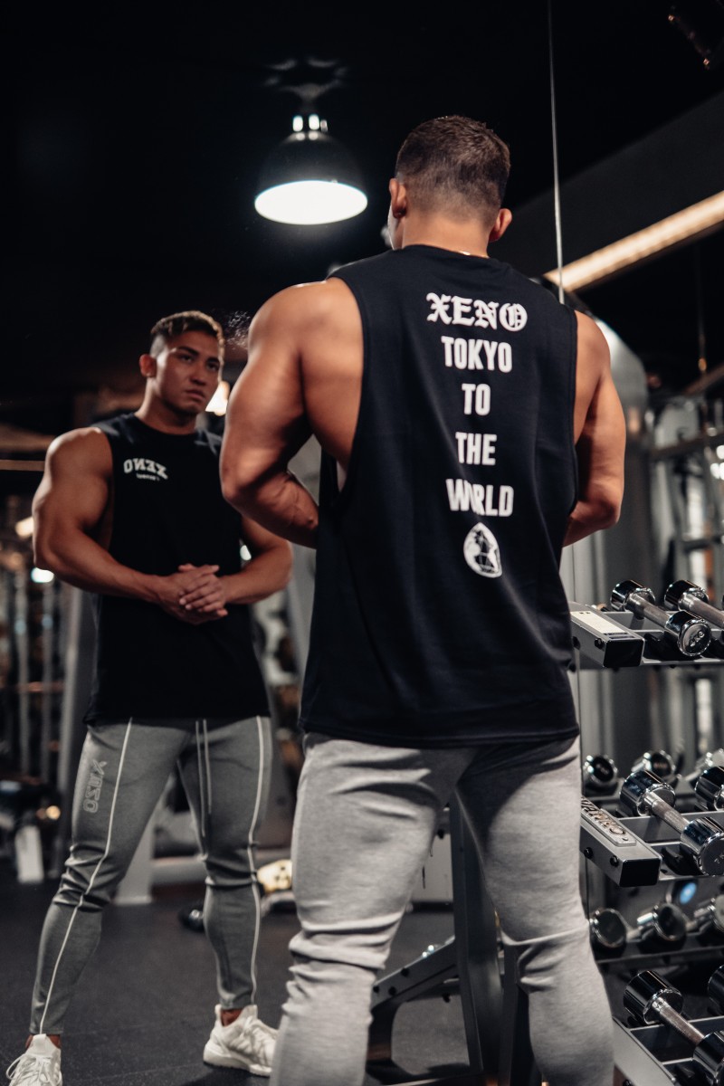 Men's Sleeveless T-Shirt Trendy Brand Muscular Design Fitness Summer Running Training Vest Sports Clothes For Men_viptrois.com