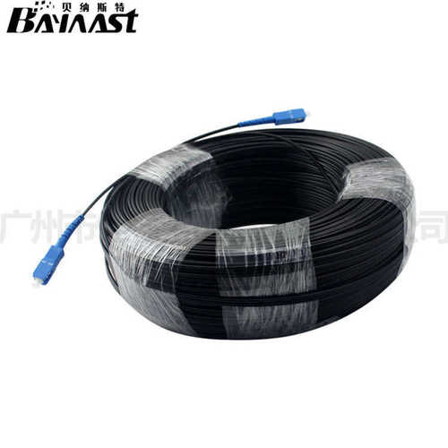 FTTH fiber, telecom-grade outdoor pigtail optical fiber SC-SC finished pigtail jumper, 1 core, 3 steel wires