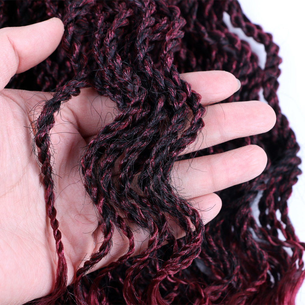 Chemical Fiber Two Strand Swallowtail Dreadlocks Crochet Hair Wig_voghion.com