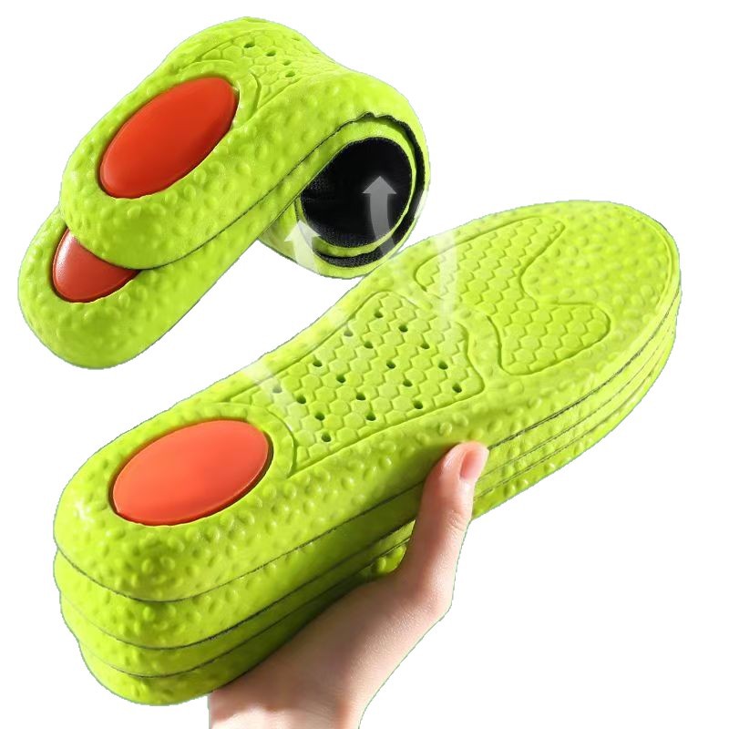 Plantillas desodorantes para hombres y mujeres, cojín de aire transpirable y absorbente de sudor, absorción de impactos más terciopelo, plantilla deportiva para correr, plantilla súper suave y anti-dolor