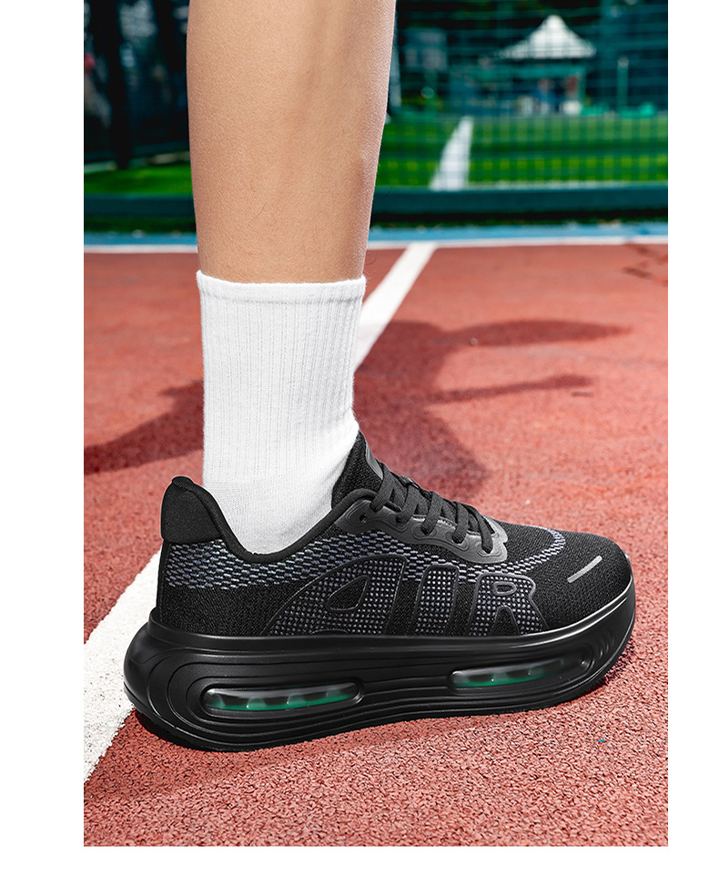 Breathable Men's Running Trainers With Suede And Rubber Sole_voghion.com