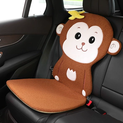 Child Safety Seat Anti-wear Cushion Anti-slip mat - coffee-banana-monkey