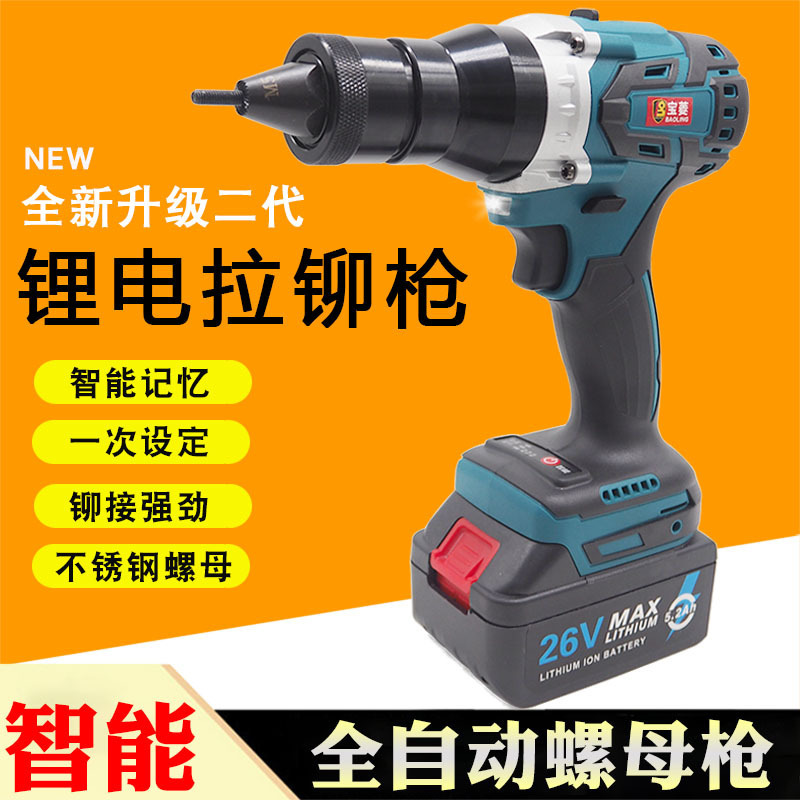 充電式全自動ピロクロールガンのリチウム電気ラムガンのステンレスネジの電気リベット|undefined
