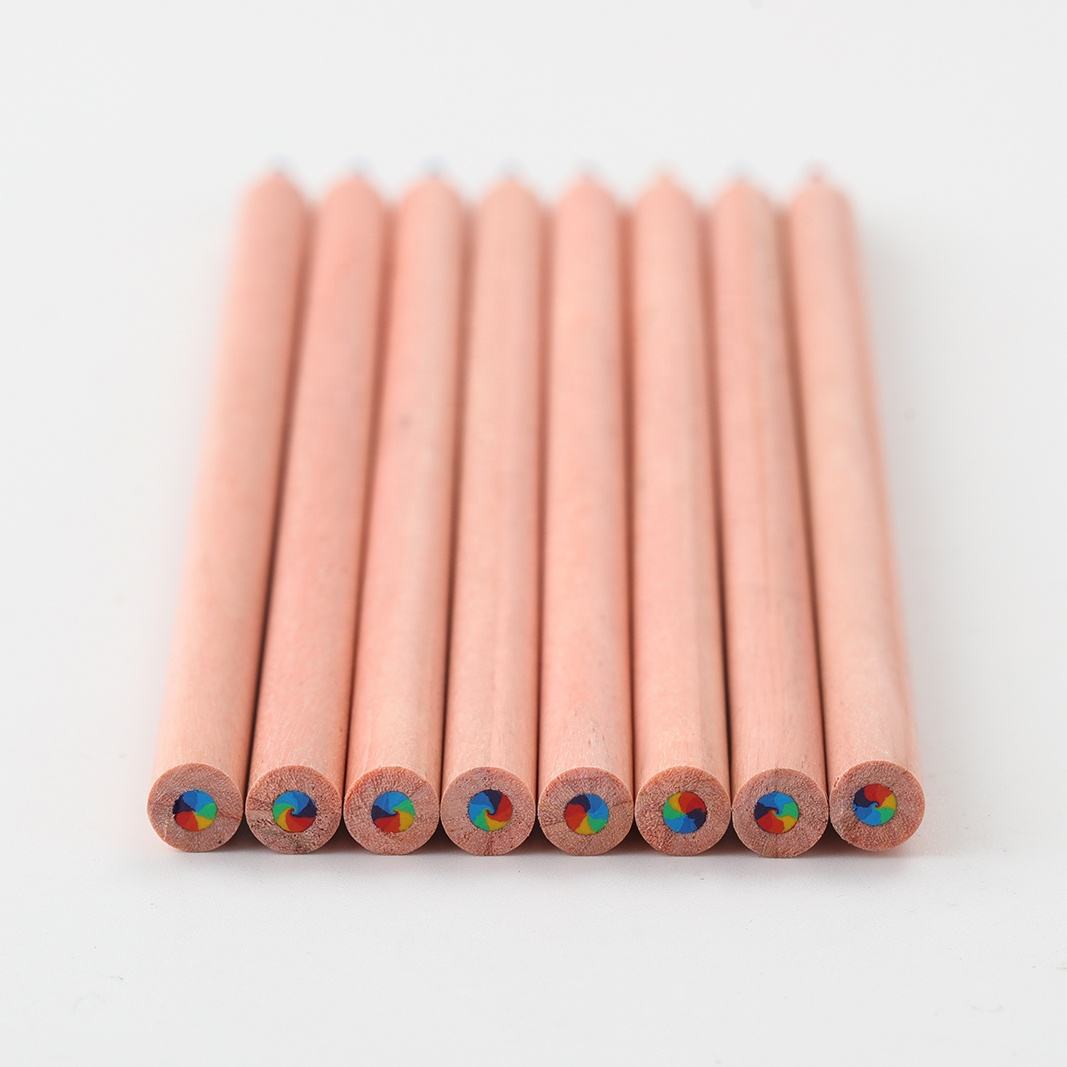 Pequeño Libro Rojo mismo estilo 7 color Arco Iris lápiz estudiante mano cuenta DIY pintura lápiz 7 color gradiente Arco Iris lápiz al por mayor
