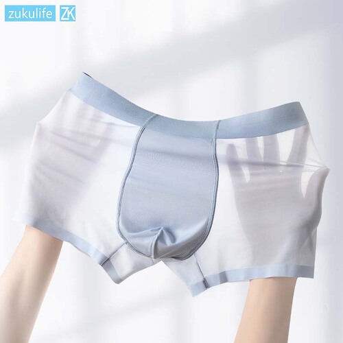 Men's Summer Underwear Face Mask Underwear ZK Zhongshan Underwear Wholesale Ice Silk Underwear Men's Underwear Invisible Straight Leg Pants