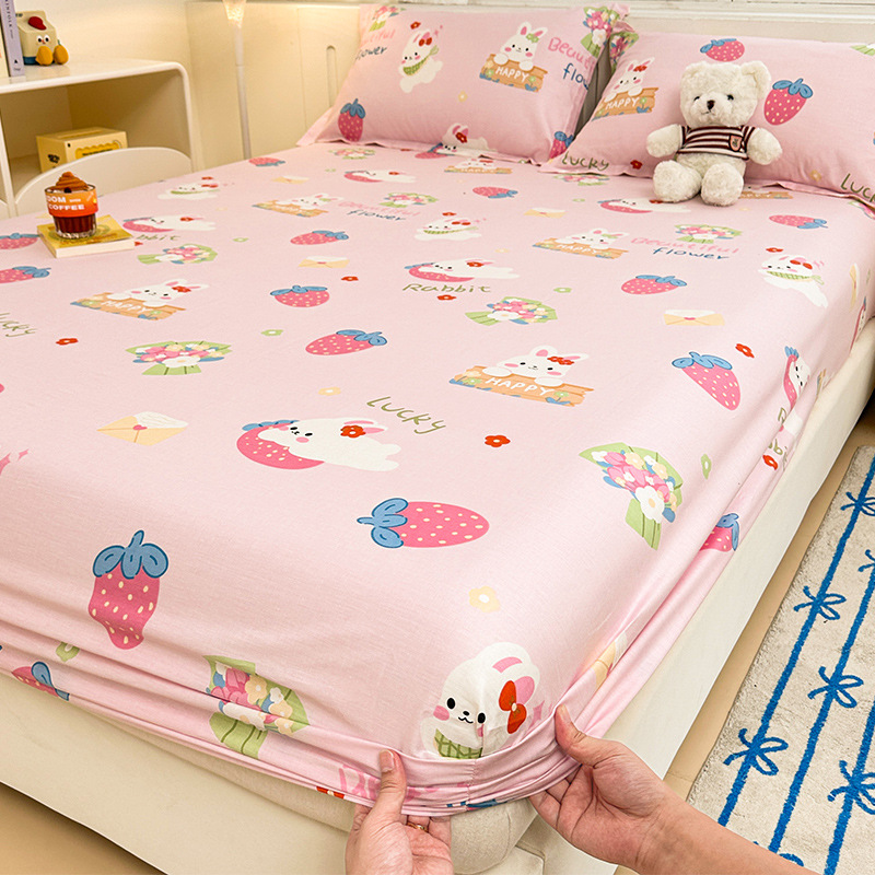 2025 nueva sábana de algodón pequeña fresca funda protectora de colchón de algodón de una sola pieza cubierta de cama para niños dormitorio 2025 nueva