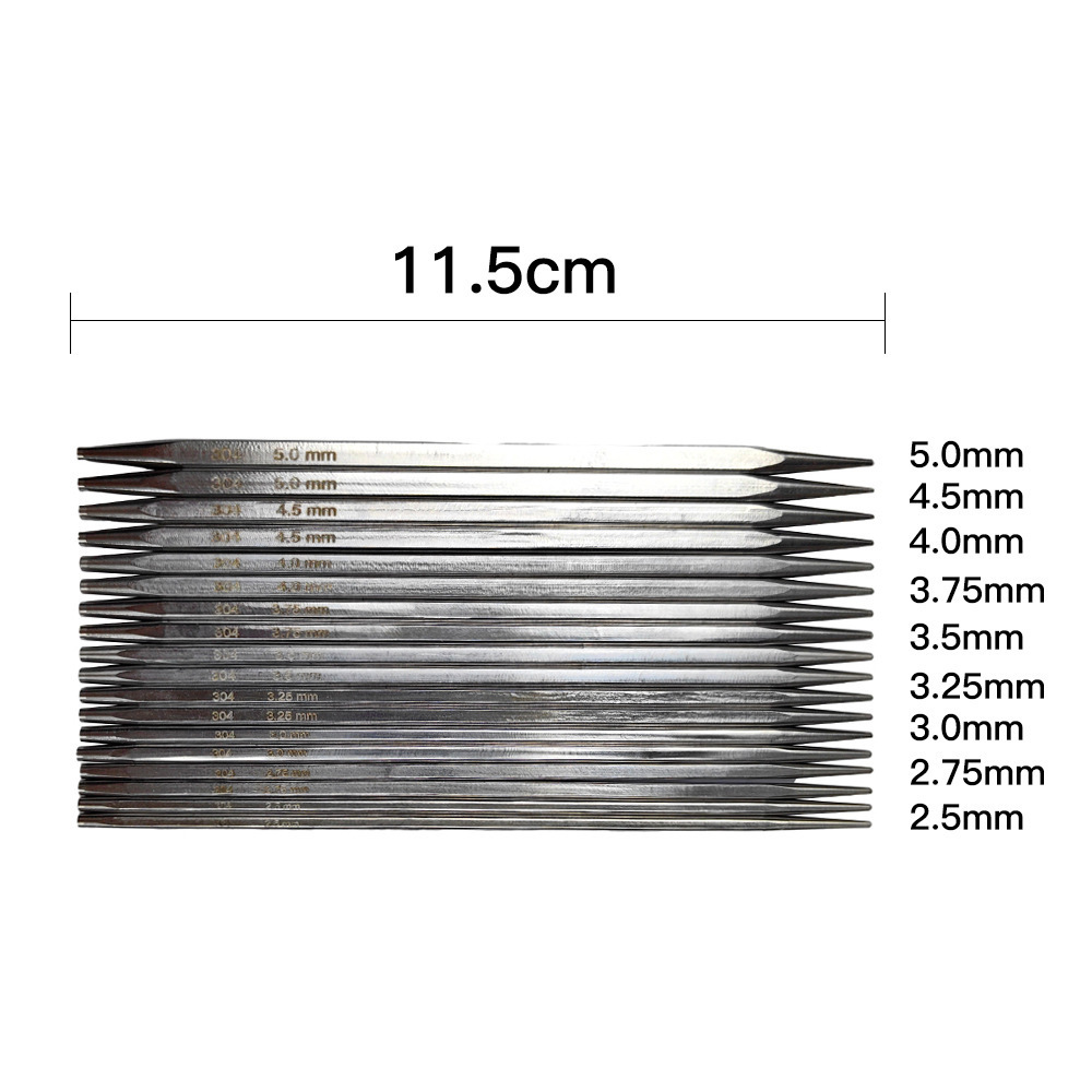 Herramientas de tejido 304 acero inoxidable desmontable aguja cuadrada aguja anular cubo desmontable aguja 9 pago un conjunto de PU