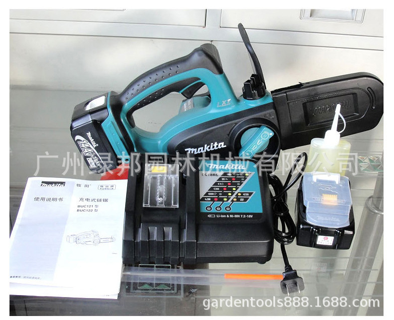 牧田充电式电链锯DUC121RME伐木锯家用链锯5寸小型多功能电锯