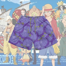 海贼王路飞恶魔果实短裤五分男款动漫周边3D印花美式透气休闲潮流