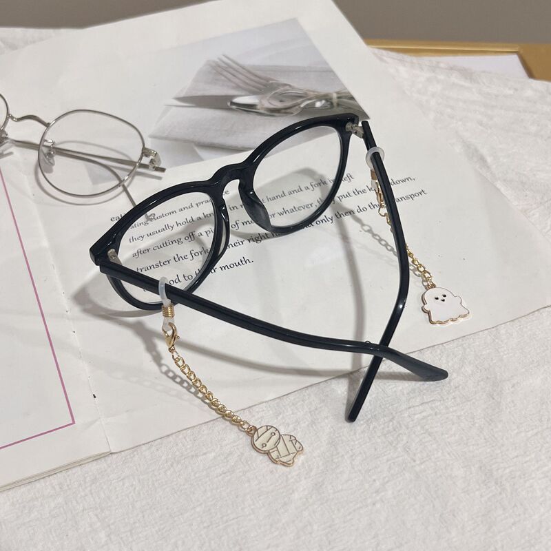 AB short decorative glasses small chain men's and women's same Halloween theme small floating Q version mummy pendant AB short decorative glasses small chain men's and women's same Halloween theme small floating Q version mummy pendant