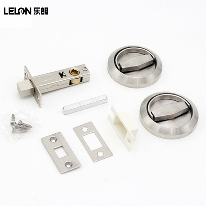 Cerradura de Puerta Invisible de Acero Inoxidable 304, Anillo de Tracción, Cerradura Redonda Empotrada, Manija Oculta en la Pared, Cerradura de Puerta Oculta para Pasillo