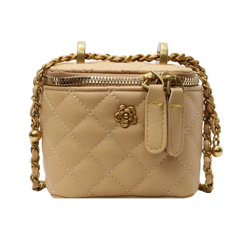 Bolsa de viento de fragancia transfronteriza para mujeres 2025 nueva moda versátil mini bolso cuadrado de alta calidad sensación exquisita cadena mochila