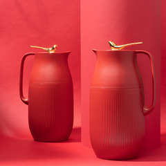 UG73紅色結婚保溫水壺家用保溫壺大容量暖水壺大肚子熱水壺陪嫁開