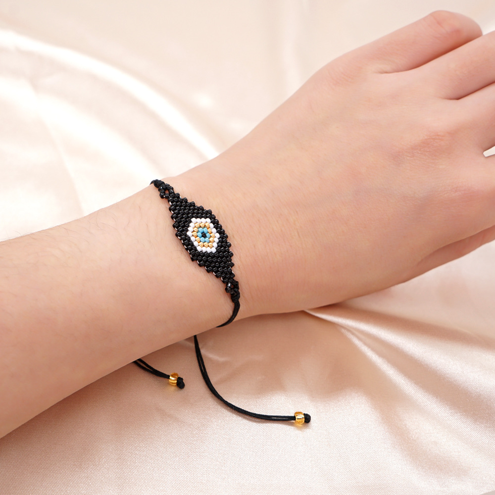 nouveau bracelet oeil de diable turc tiss  la main en perles de verre ethniques miyukipicture1