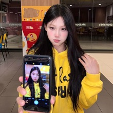 重磅国潮牌连帽卫衣女装印花显瘦带帽上衣服帽衫日韩学生新款学院