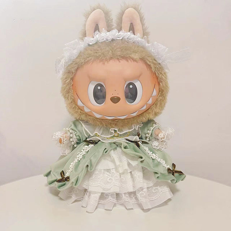 38cmラブブベビー服、ラブブぬいぐるみ服、ラブブ人形着替え、漢服スカートスーツ|undefined