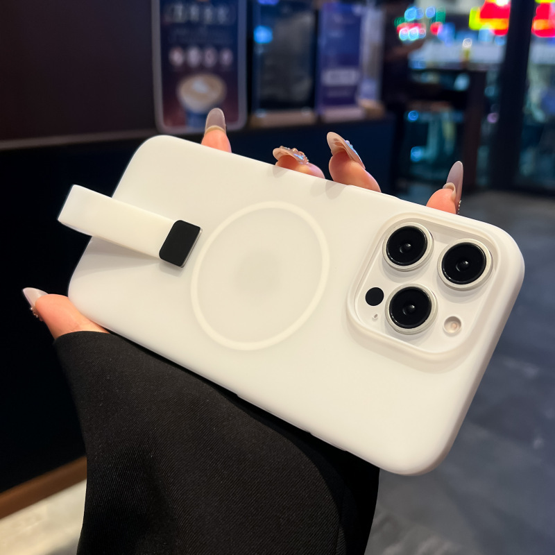 创意带挂绳适用iPhone17PROMAX马卡龙肤感磁吸手机壳苹果16防摔PC|undefined