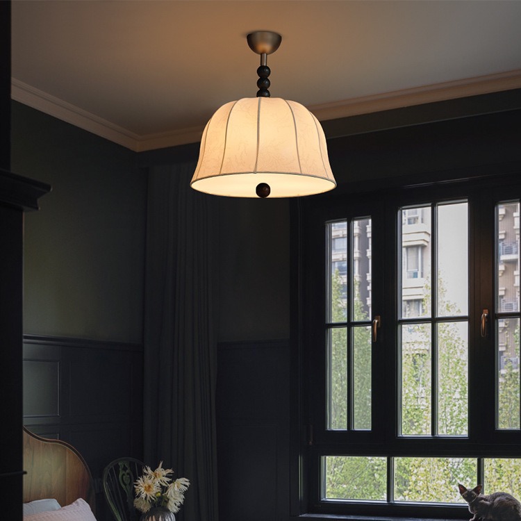 法式復古吸頂燈臥室主燈浪漫溫馨南洋美式客廳書房燈布藝輕奢吊燈