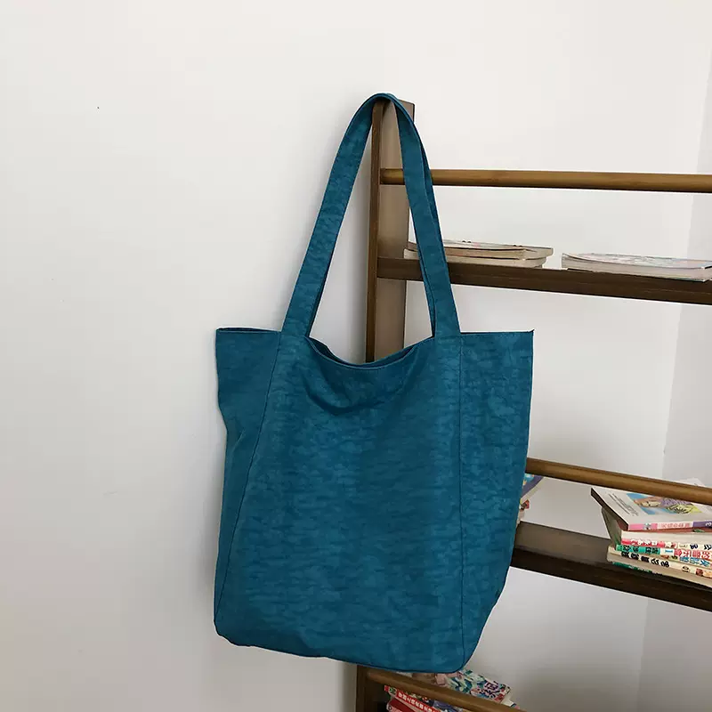 日系慵懒风手提袋ins文艺简约大容量韩版单肩包简约百搭女包布包