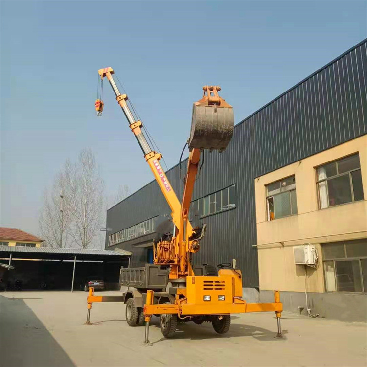 成德 随车吊挖 白事下葬随车挖 自卸式吊挖一体车