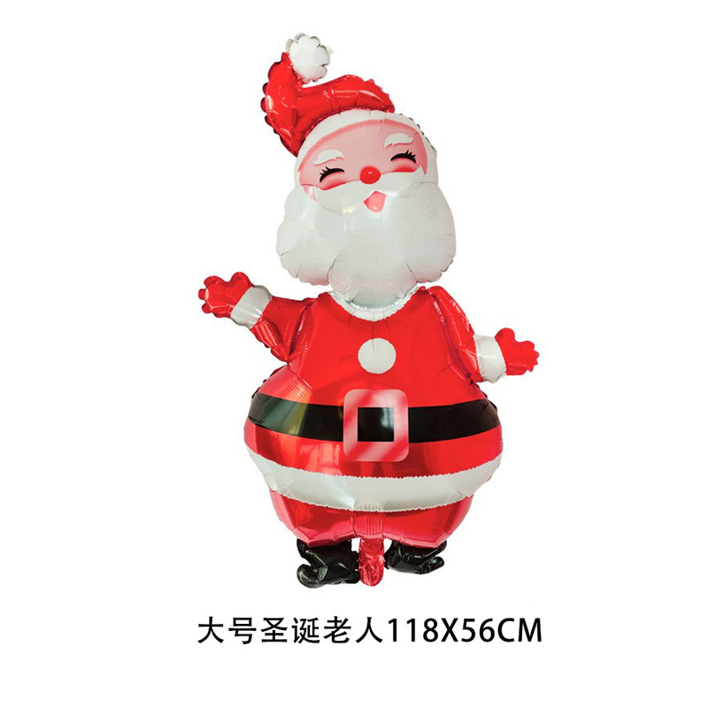 クリスマスシリーズアルミフィルム風船 クリスマスショッピングモール 学校 クリスマスイブパーティー装飾 アルミホイル風船用品|undefined