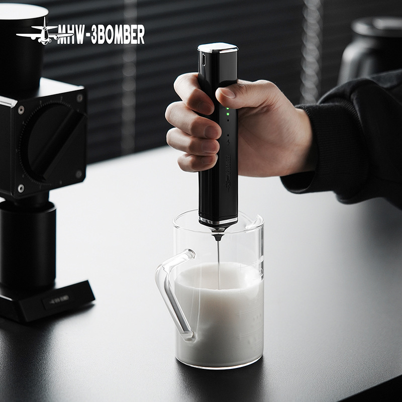 Bomber Mhw Electric Milk Frother, Automatic Milk Frother for Coffee Latte Art, Three-Speed Adjustable Electric Egg Beater Bomber Mhw Electric Milk Frother, Automatic Milk Frother for Coffee Latte Art, Three-Speed Adjustable Electric Egg Beater