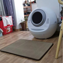 宠物猫砂垫车缝可折叠网格猫沙收纳垫子双层漏沙收整毯猫抓垫