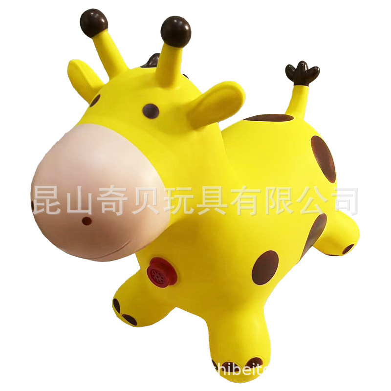 バビの精霊は跳ねる馬を大きくして、赤ちゃんの乗るポニーの子供の空気を入れるゴムのおもちゃの動物を厚くして乗ります。|undefined