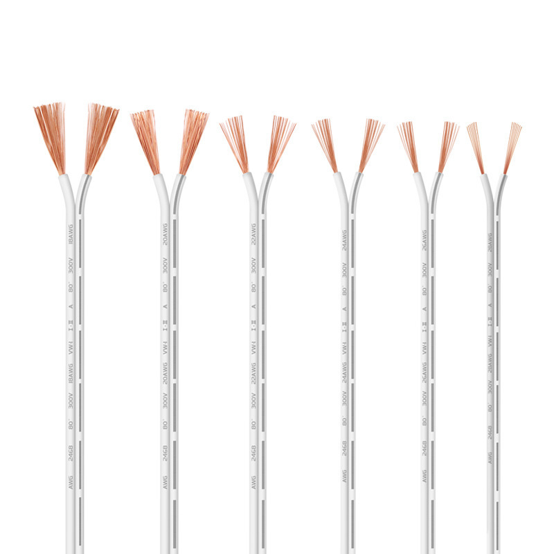 卸売純銅 2 芯 28 18-28awg 電源コード電子ワイヤークローゼットランプワイヤー 2468 白竹|undefined