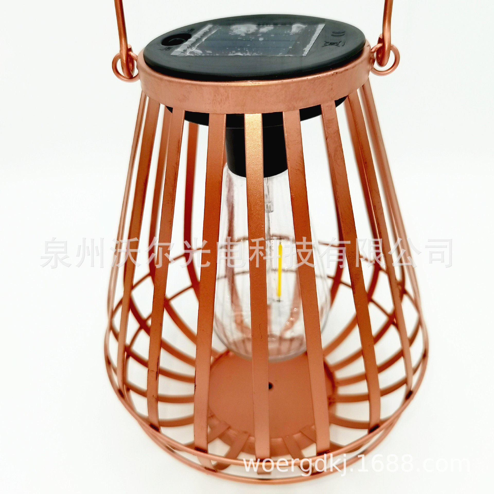 亚马逊LED 户外庭院装饰灯热销 复古扁铁仿竹艺投影灯 花园照明灯