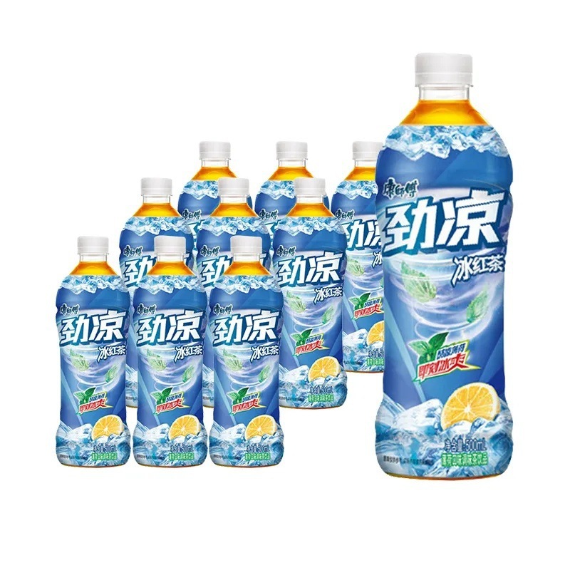 冰爽500ml15薄荷口味饮品整箱饮料瓶劲凉5批发冰红茶10康师傅冷冻