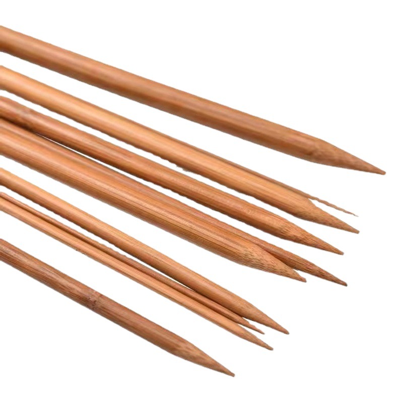 Sweater Needle Carbonized Bamboo Needle Set Straight Needle Short Needle Single-Head Stick Needle Scarf Yarn Crochet Hand Knitting Set