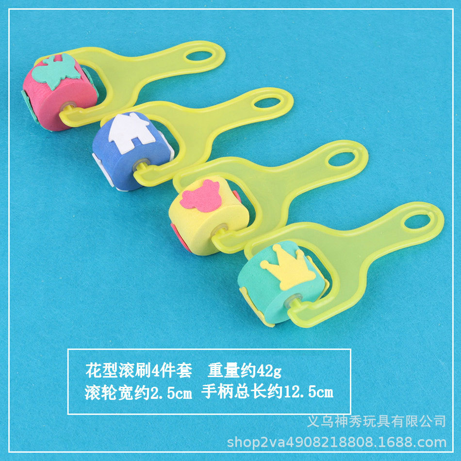 Esponja cepillo de pintura rodillo sello cepillo pintura educación temprana kindergarten área de arte graffiti herramienta material de pintura