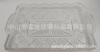 ins rectangle decorative pattern handle European style household high-grade Glass Tray hotel Fruit plate Dinner plate