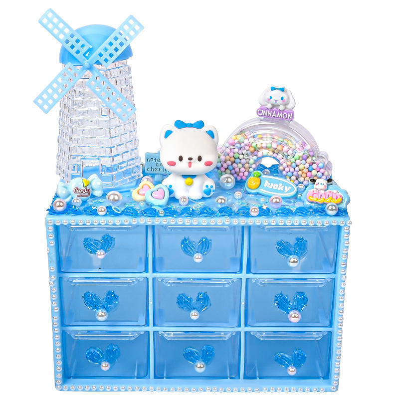 子供の DIY ジュエリーボックスクリーム接着剤手作り材料パッケージ引き出し収納ボックスおもちゃ 6 グリッド 9 グリッド|undefined