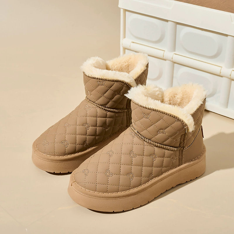 2024 зимняя новая внешняя торговля снегоступы женские утолщенные бархатные модные хлопчатобумажные ботинки теплые хлопчатобумажные ботинки женские трансграничные оптовые продажи обувь